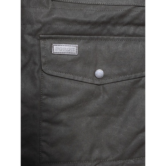 Forge Mens Oilskin Work Jacket FL-JKT1 12oz. UK WaterProof Polar Fleece Lined - Picture 5 of 10